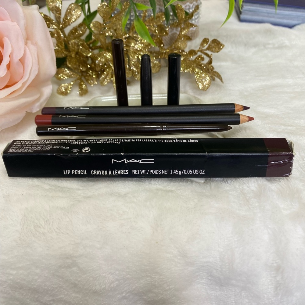 MAC 2 LIP PENCIL ✏️ COLORS CHICORY AND CIBER WORLD +EYE LINER PHOTOGRAVURE - Picture 9 of 11